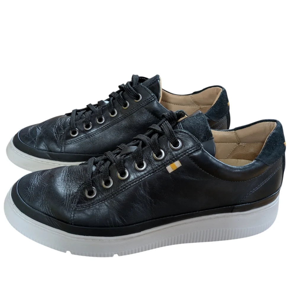 Samuel Hubbard Featherlight Laguna Sport Black Leather Sneakers Size 7 - Picture 13 of 13